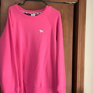 PINK oversized crew neck sweatshirt